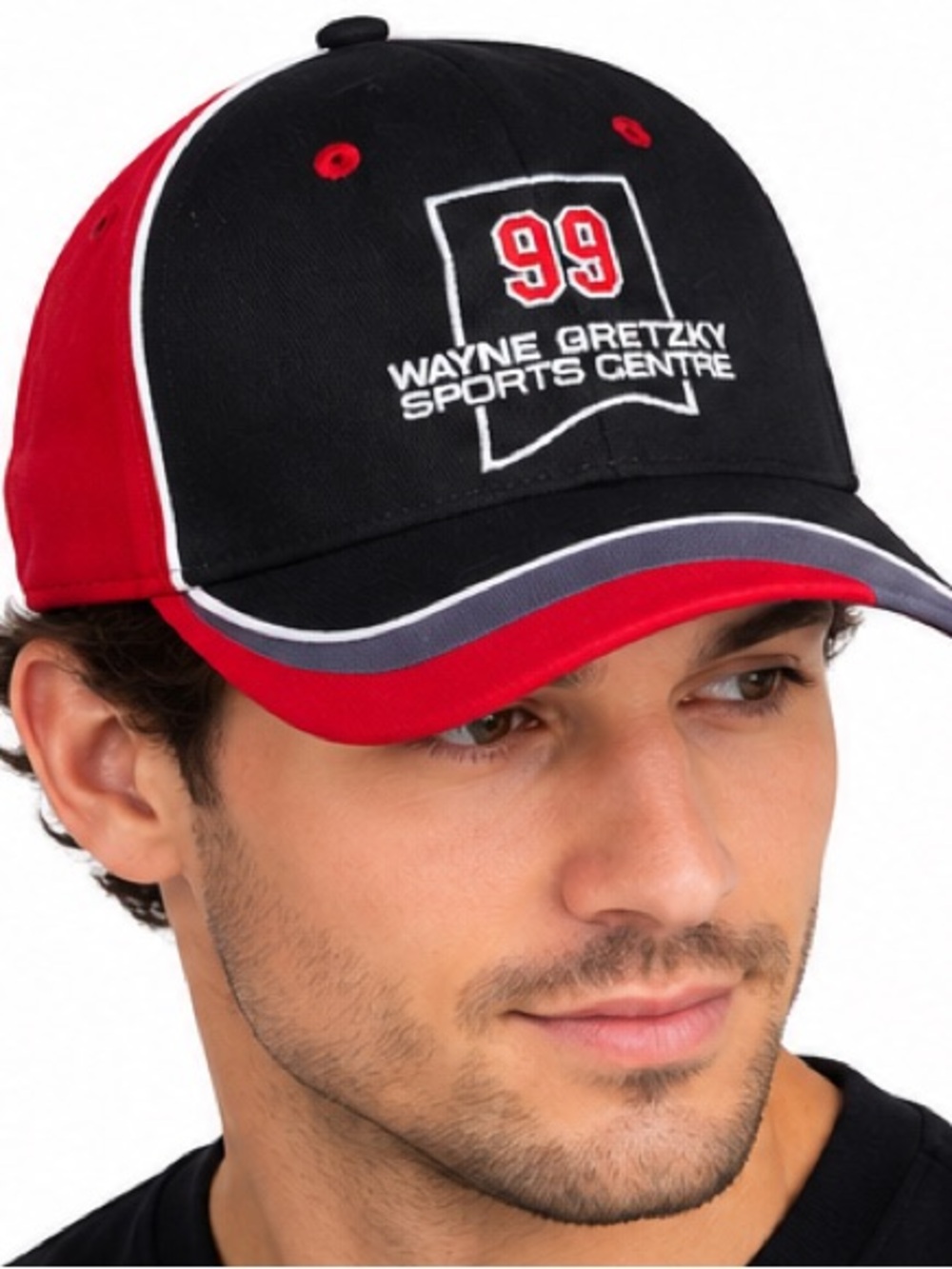 Wayne Gretzky Sports Centre 99 Black Red Embroidered Adjustable Hat